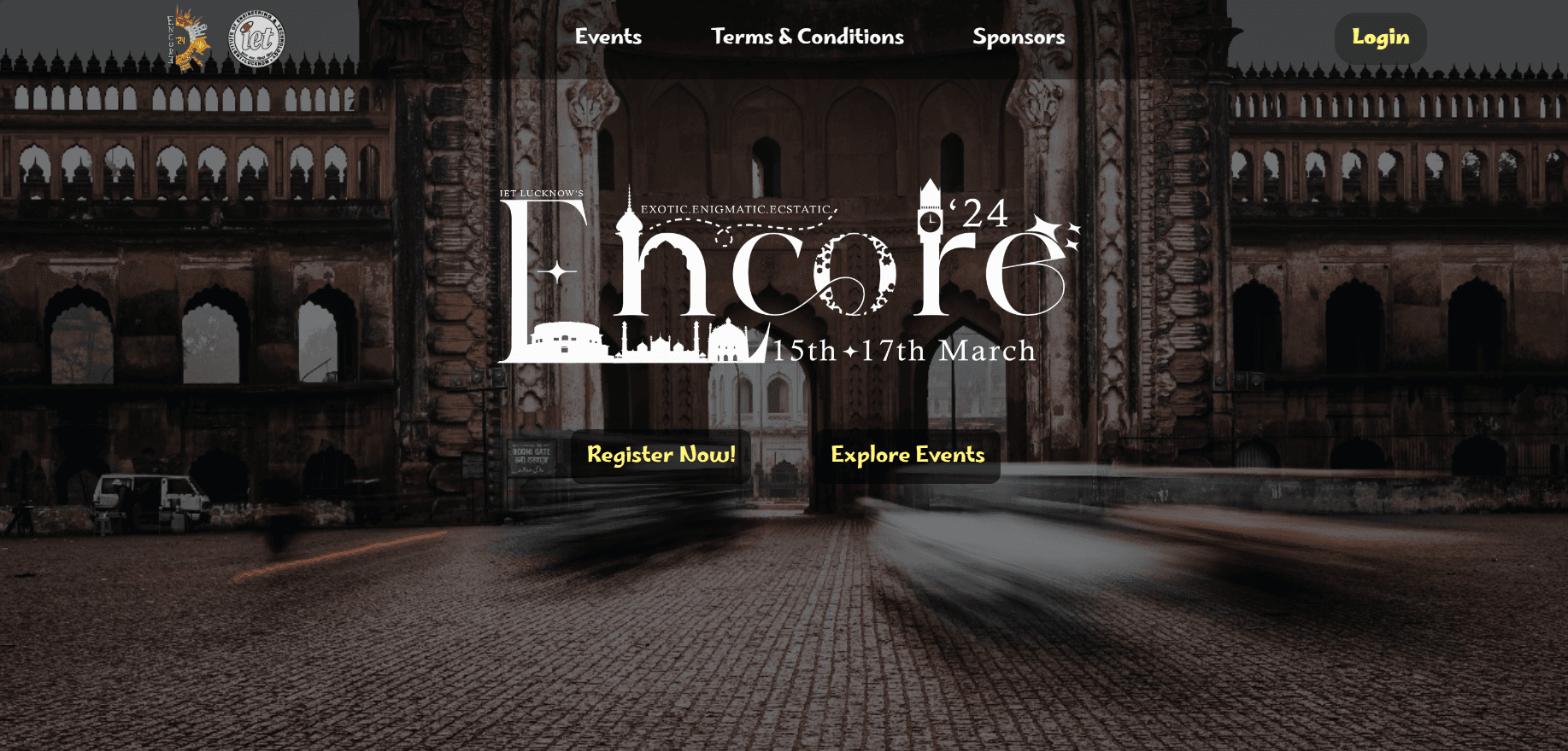 ENCORE – IET Lucknow's Biggest College Cultural Fest Website