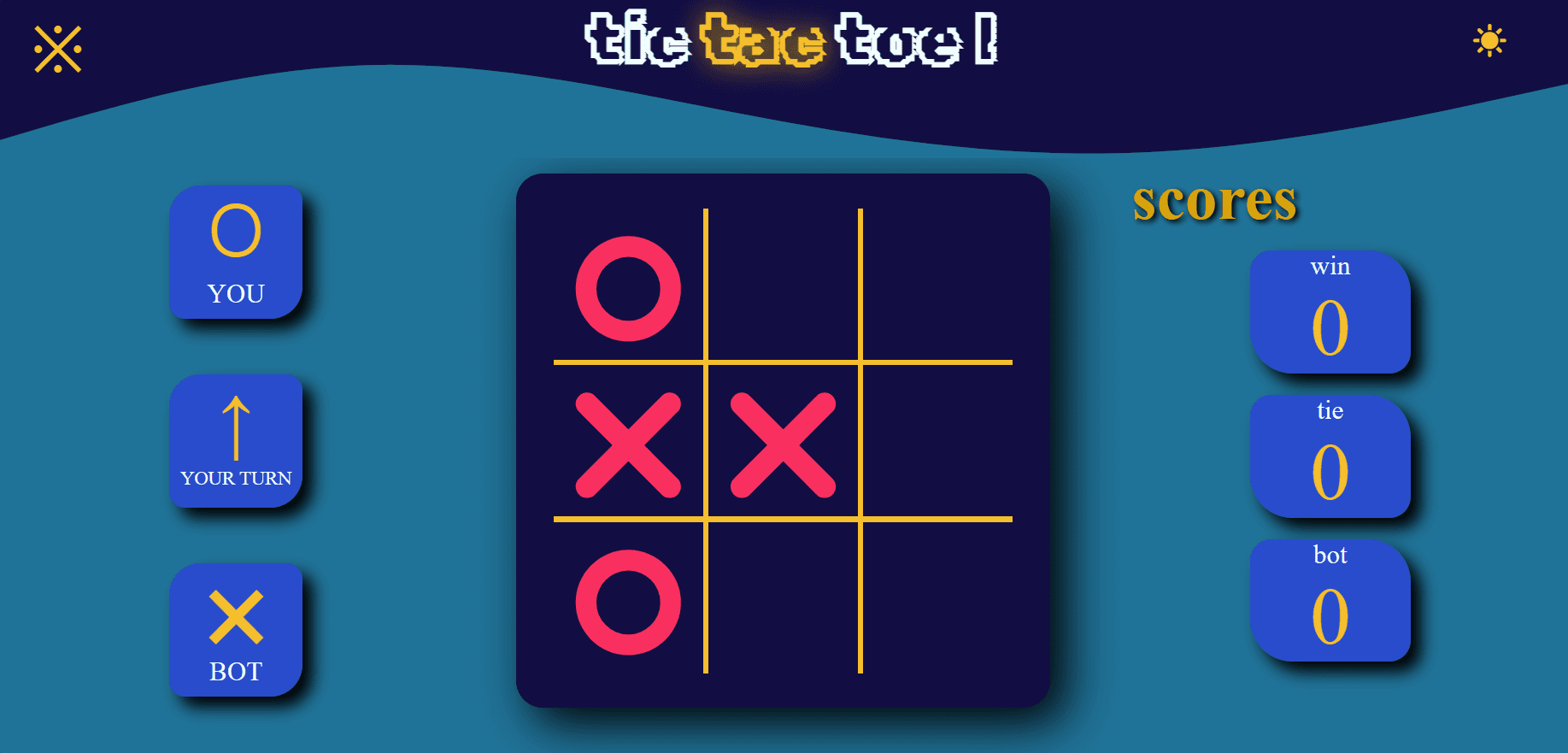 The Never Winning Game – AI Algorithm Based never winning tic tac toe game